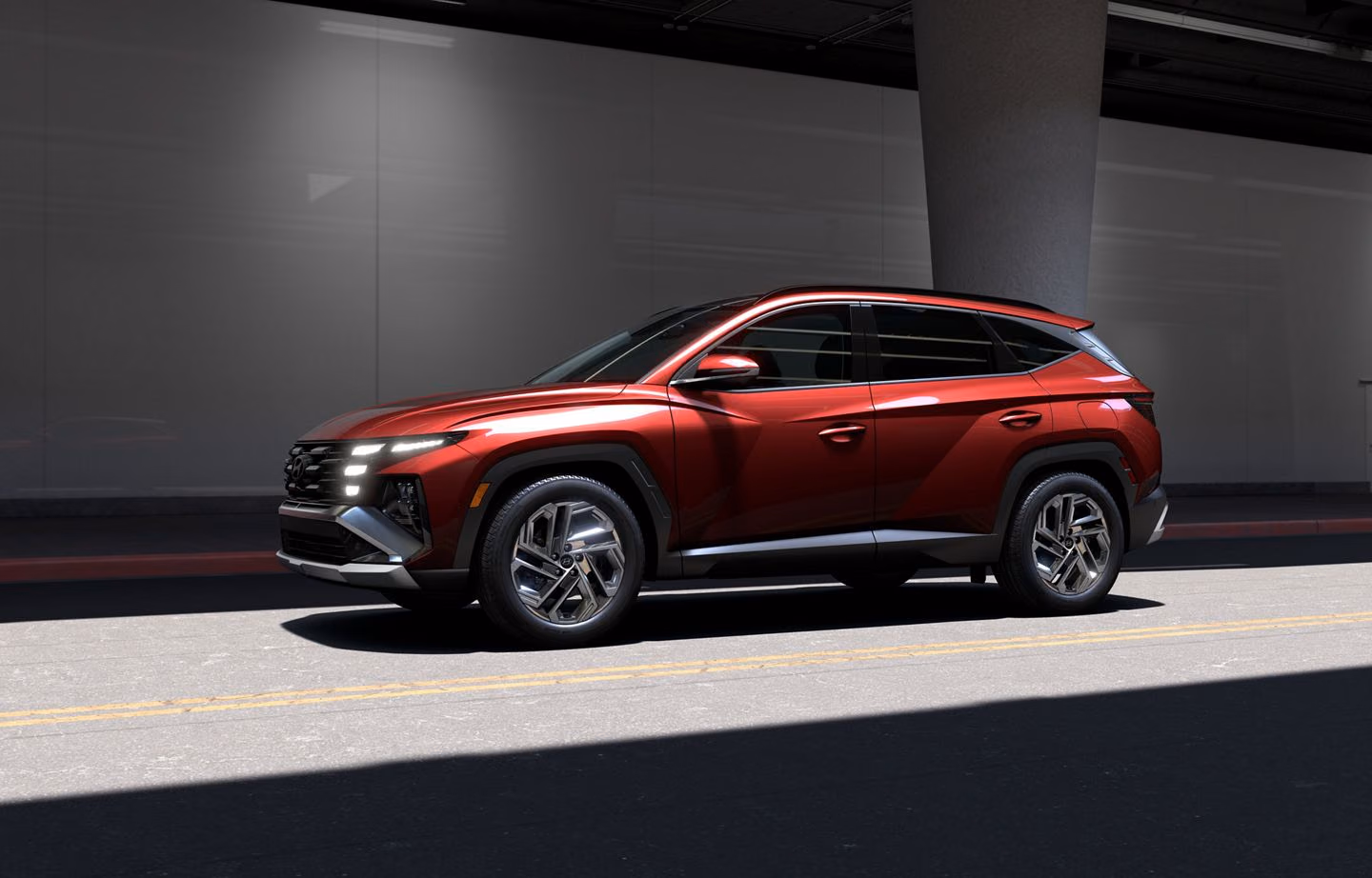 Hyundai Tucson, вид спереди сбоку