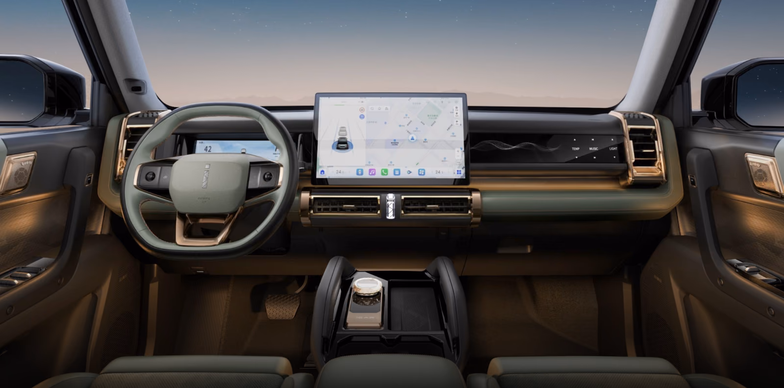 Jaecoo J6 / iCAR 03 — тёмный салон