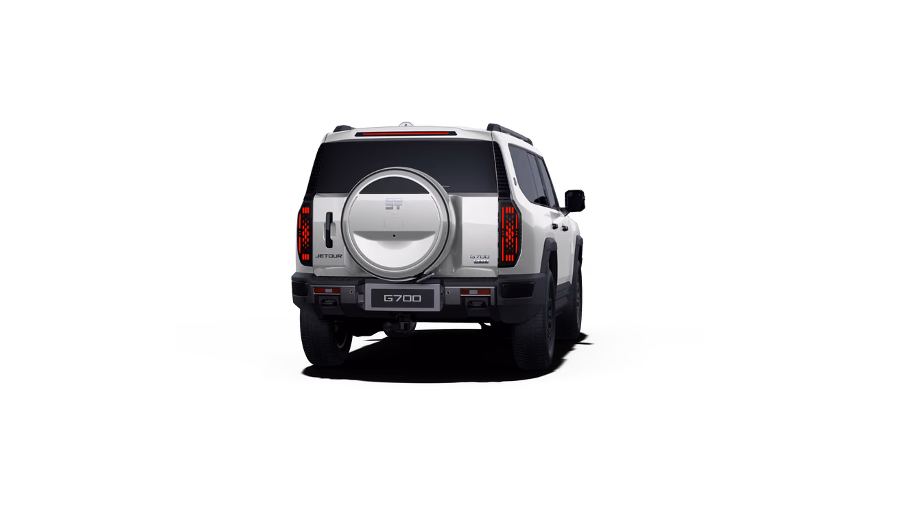Белый Jetour G700, вид сзади