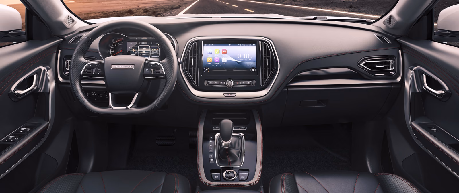 Передняя часть салона Jetour X70