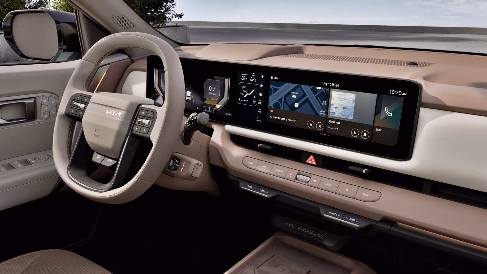 Kia Seltos — передняя панель и руль