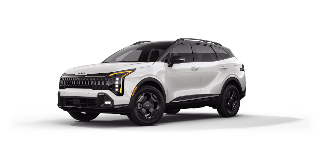 Kia Sportage белого цвета в три четверти