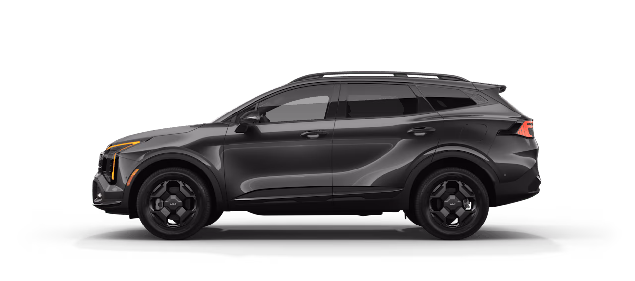 Kia Sportage чёрного цвета в профиль