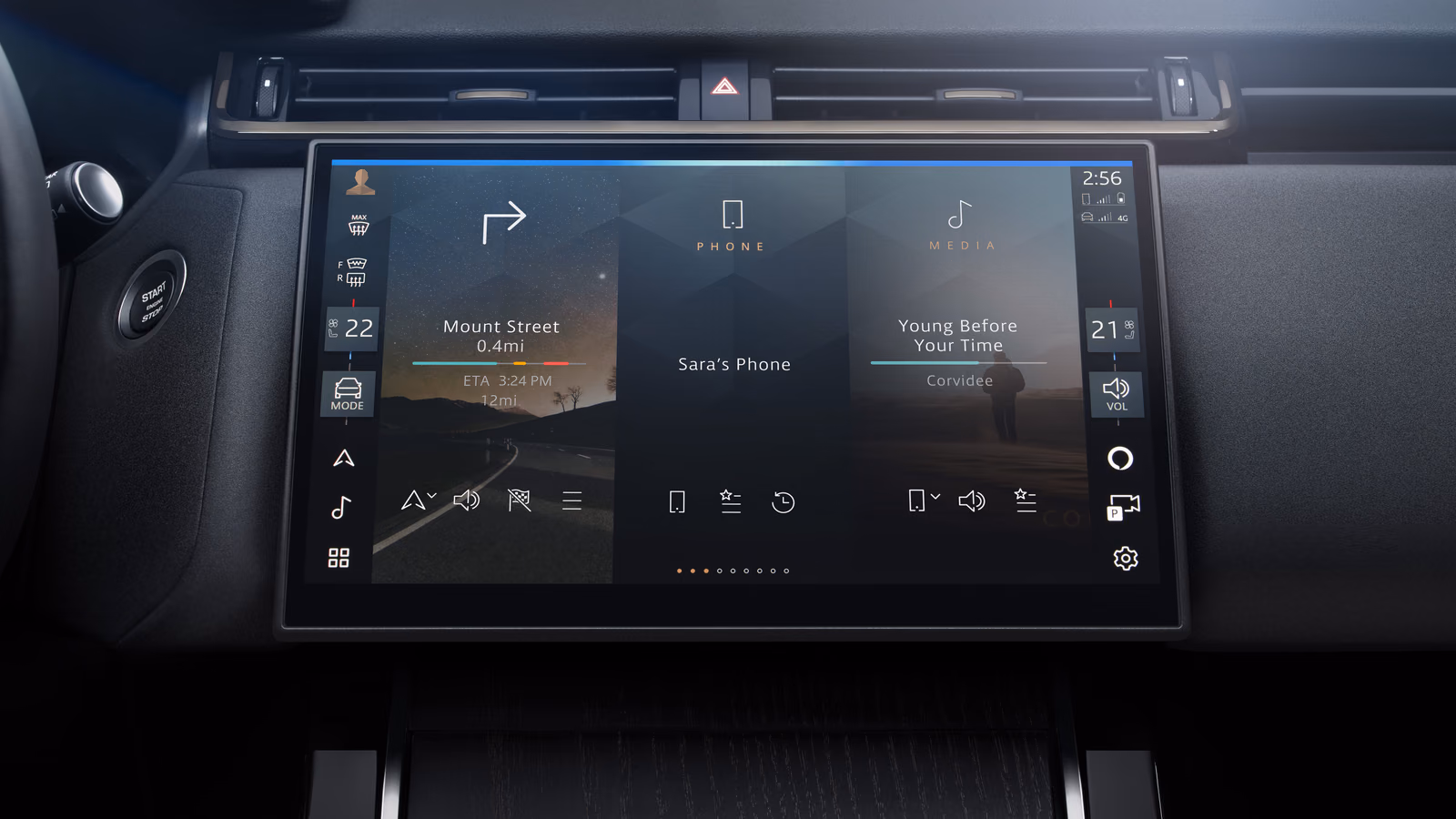 Range Rover Velar — передняя панель и руль