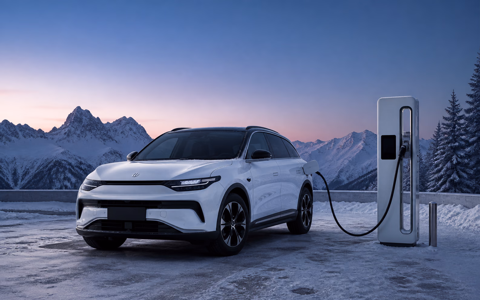 Leapmotor C11 на зимней зарядной станции