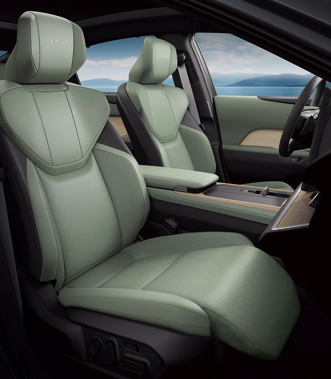 Передние кресла нового Lexus ES