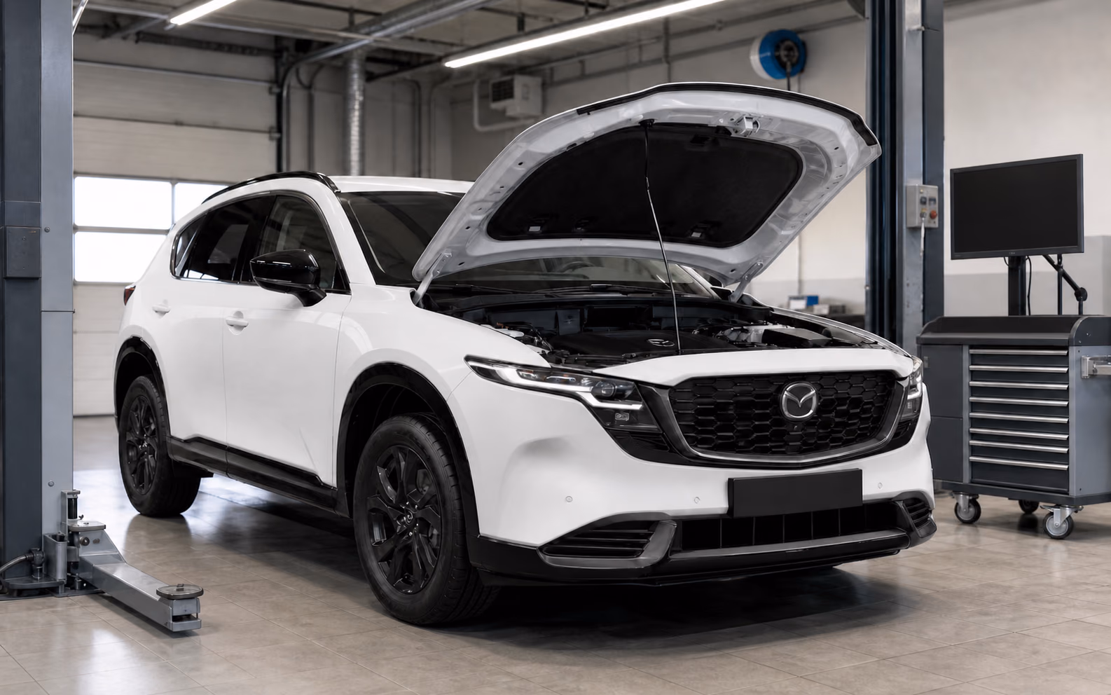 Mazda CX-5 на гарантийной диагностике в профильном сервисе