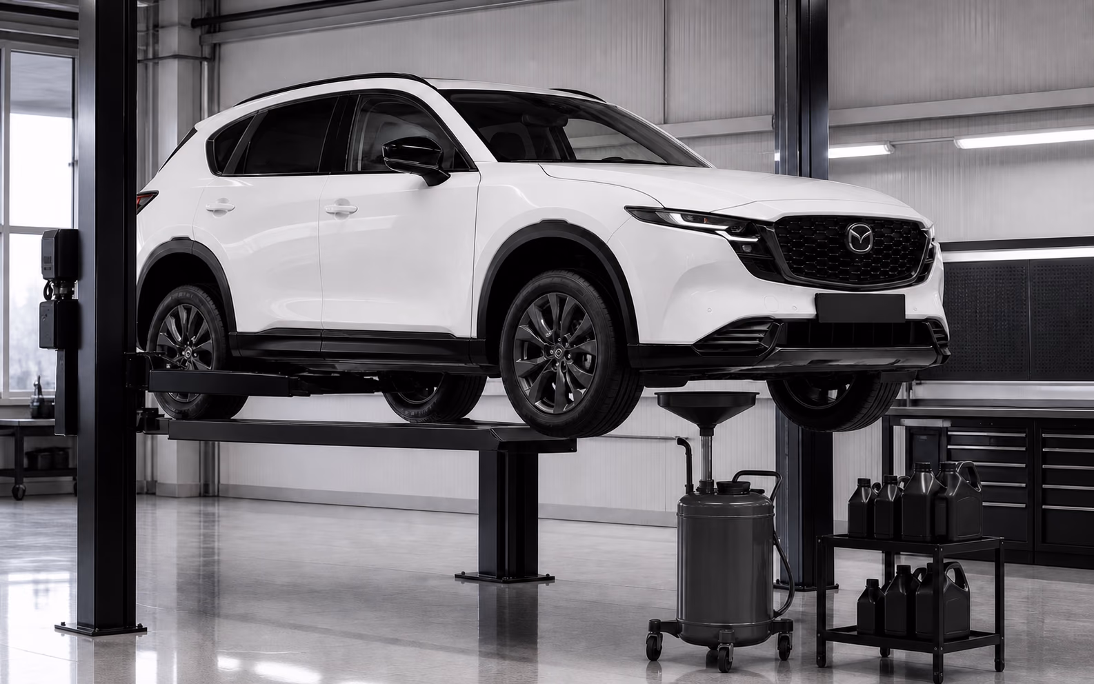 Mazda CX-5 на плановой замене моторного масла
