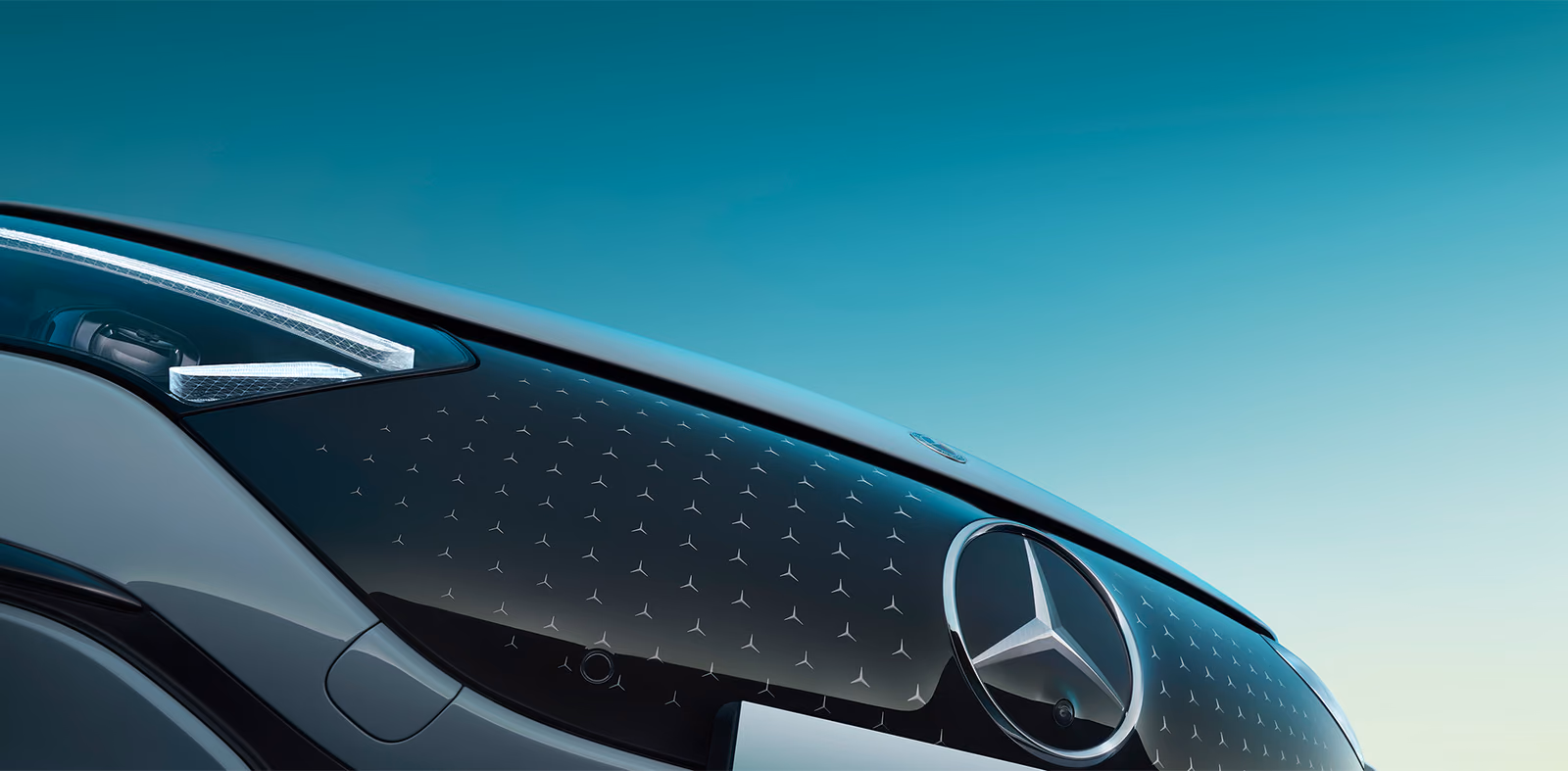 Звёздная отделка передней панели Mercedes-Benz EQE