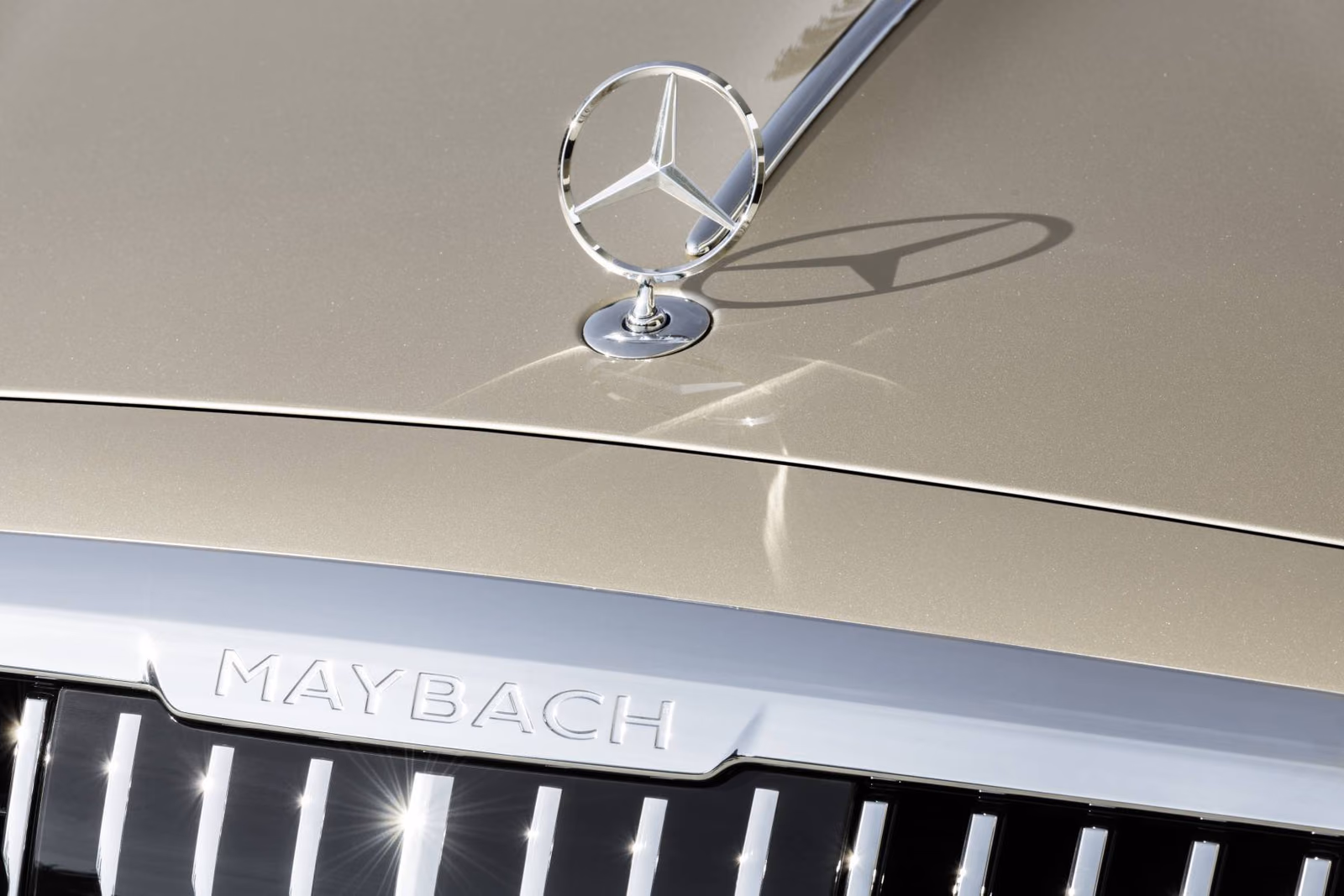 Фирменная звезда и решётка Mercedes-Maybach S-Class Z223