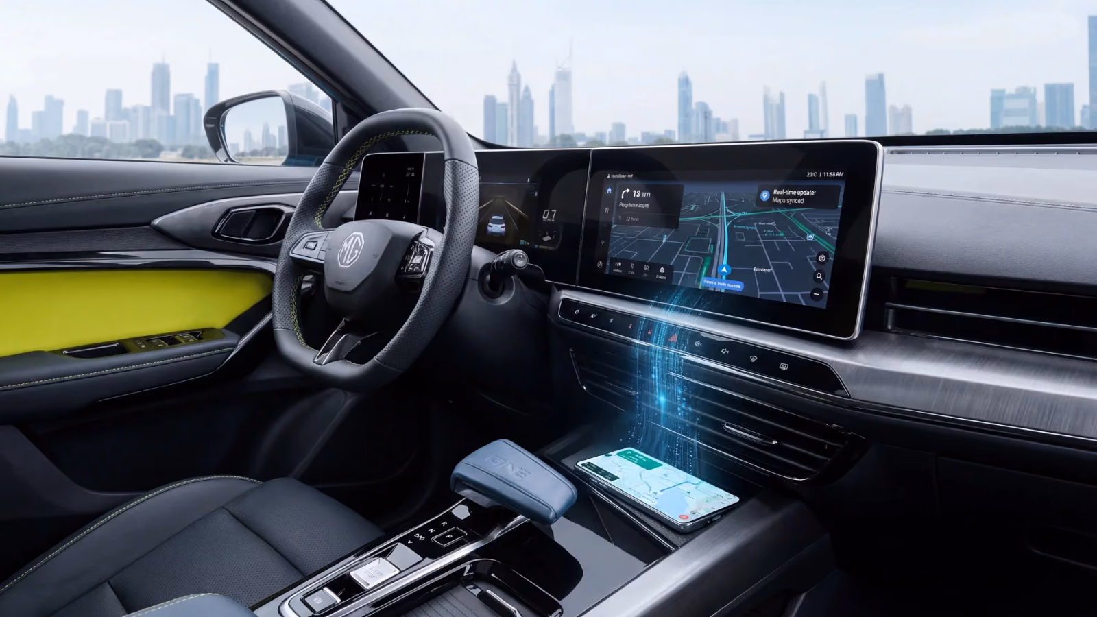 MG One — цифровой кокпит и центральная консоль