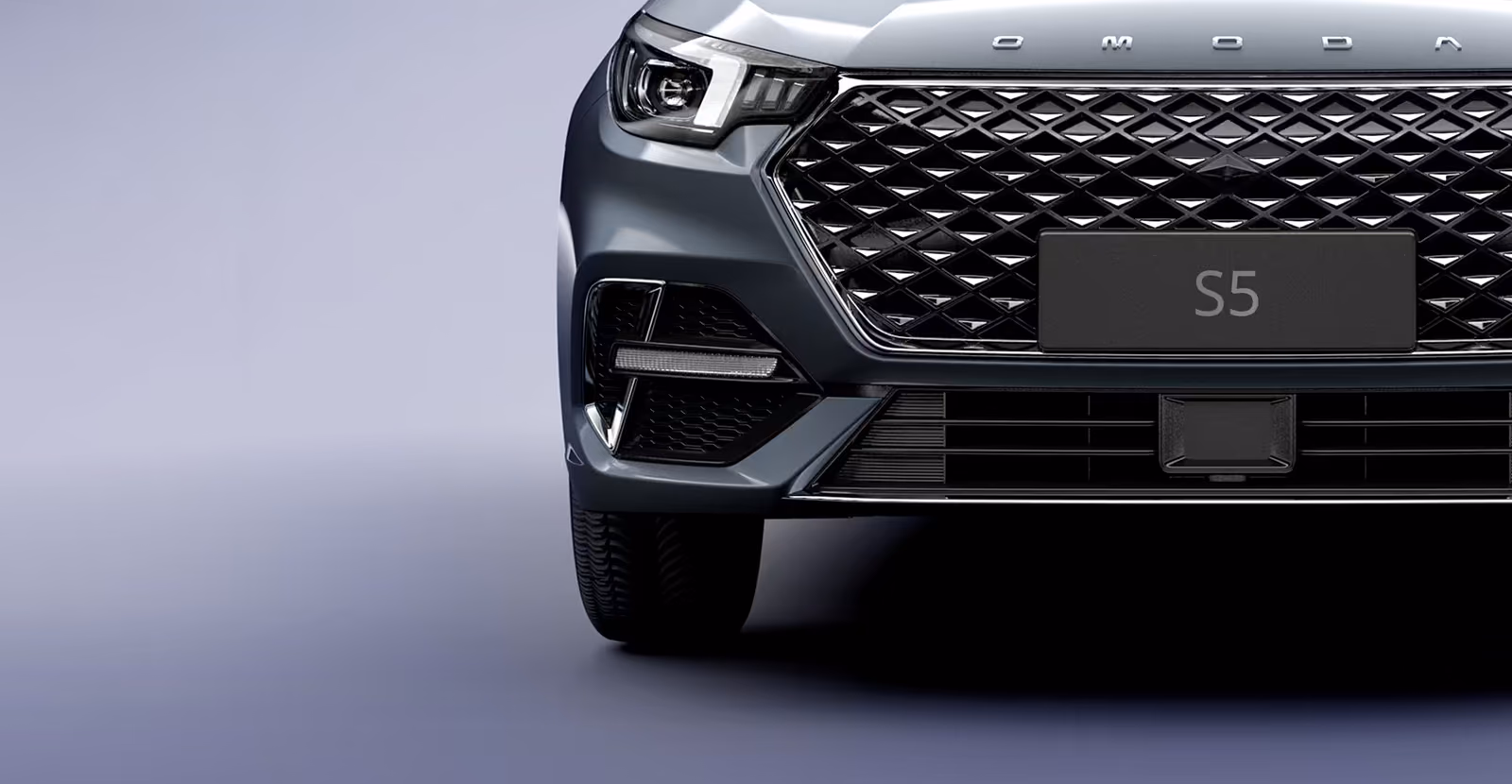 Радиаторная решётка OMODA S5 крупным планом