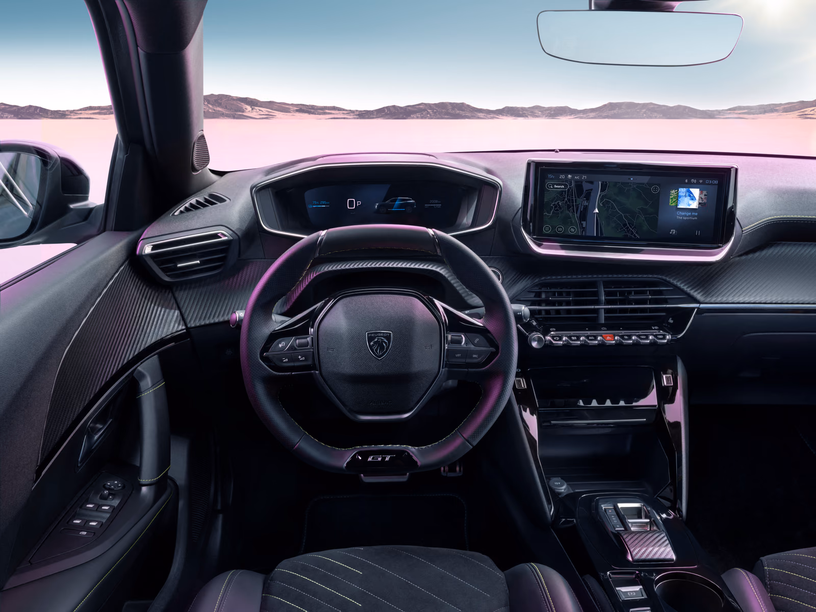 Peugeot 2008 — панорама леворульного кокпита i-Cockpit