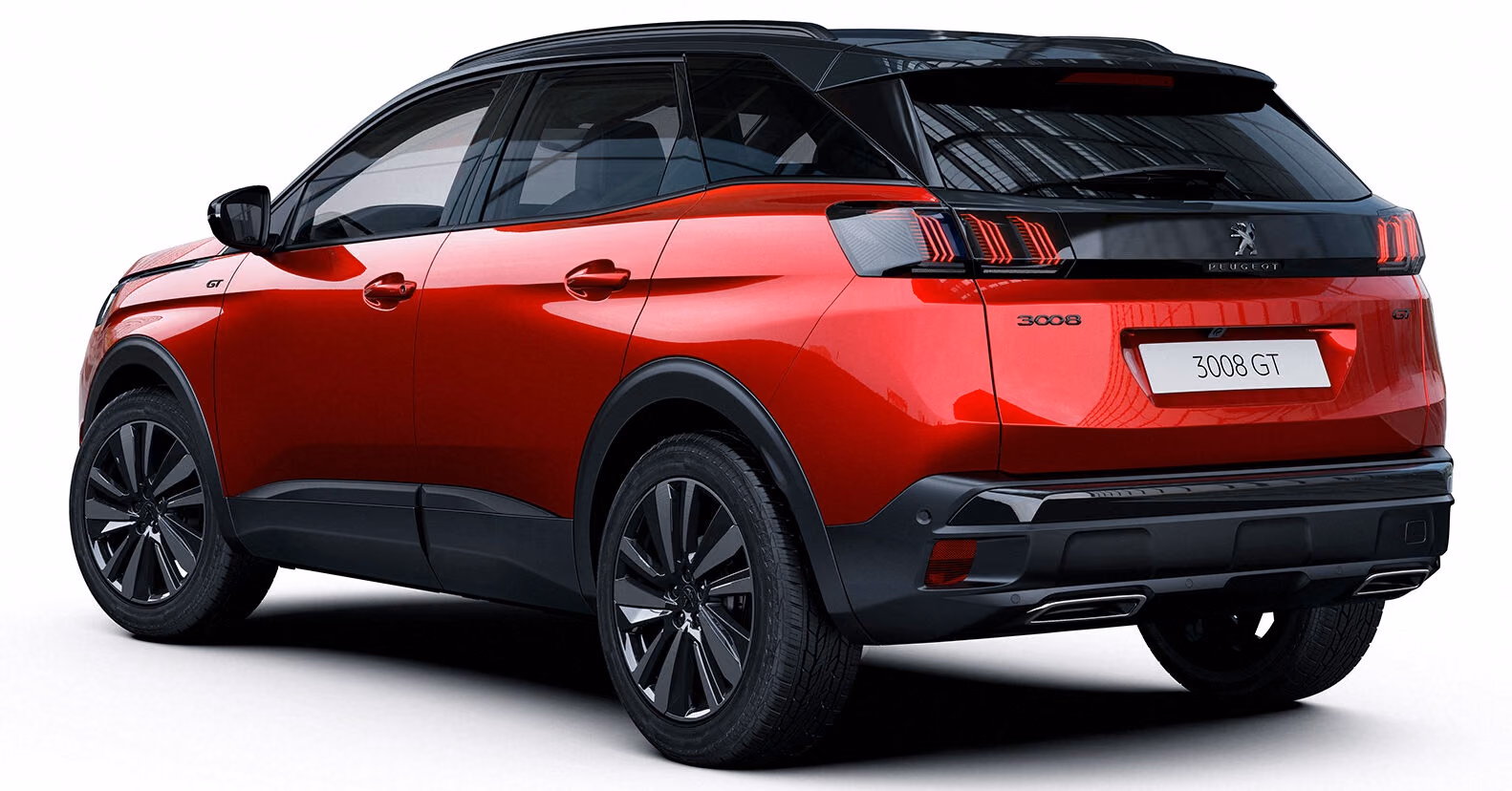 Peugeot 3008 GT, вид сзади в три четверти