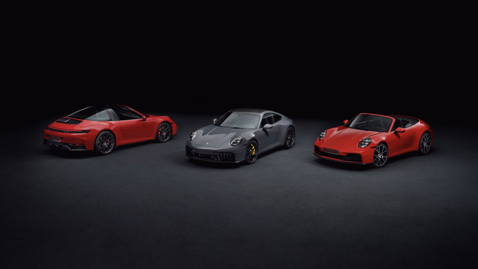 Модельный ряд Porsche 911 в студии
