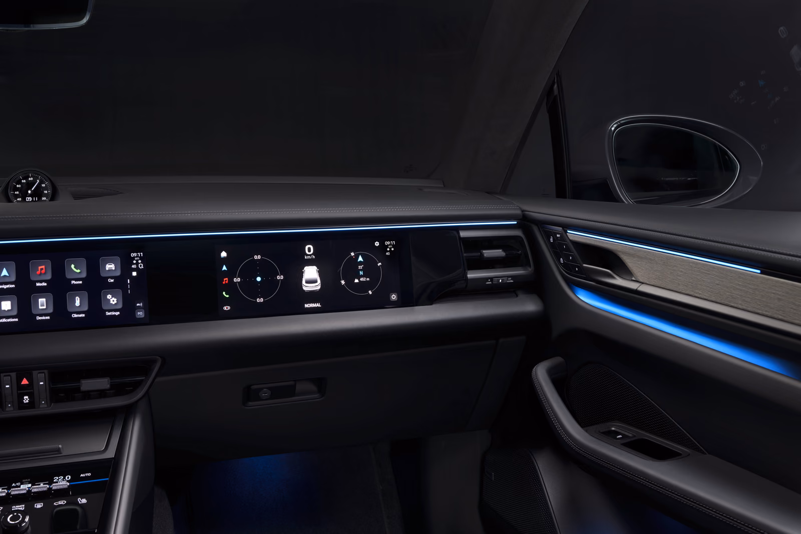 Дисплеи водителя и пассажира Porsche Macan