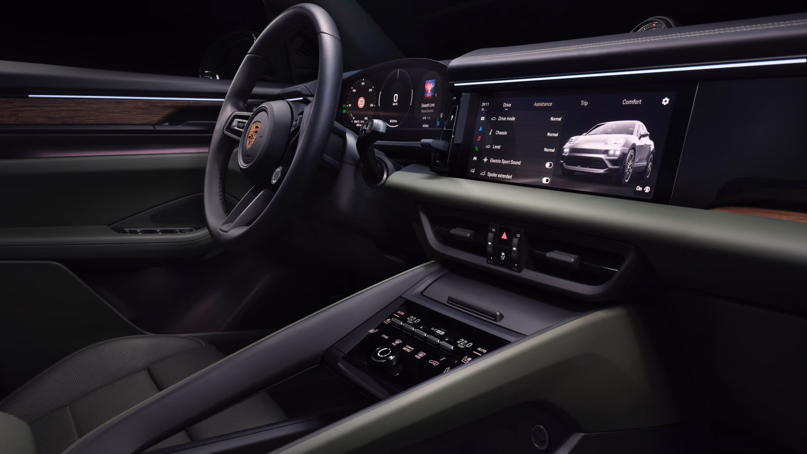 Руль и приборы Porsche Macan Electric