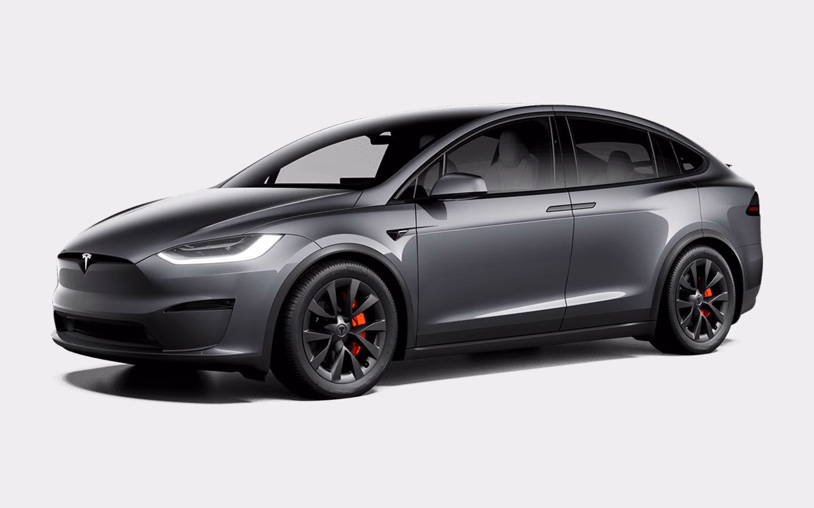 Серая Tesla Model X в официальном конфигураторе