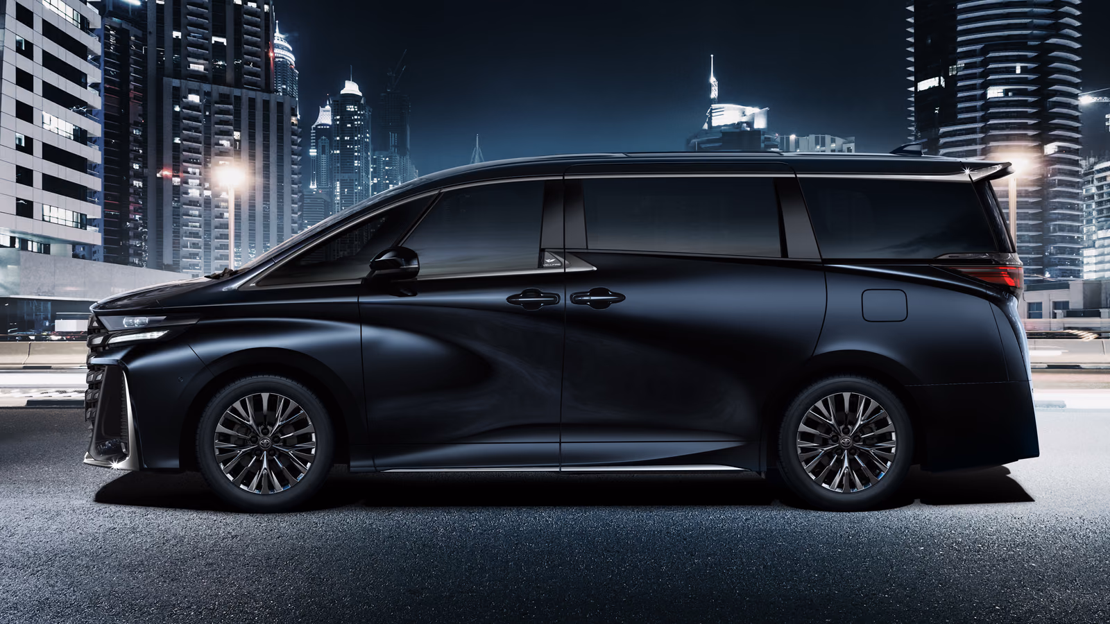 Toyota Alphard AH40 — чёрный кузов в профиль