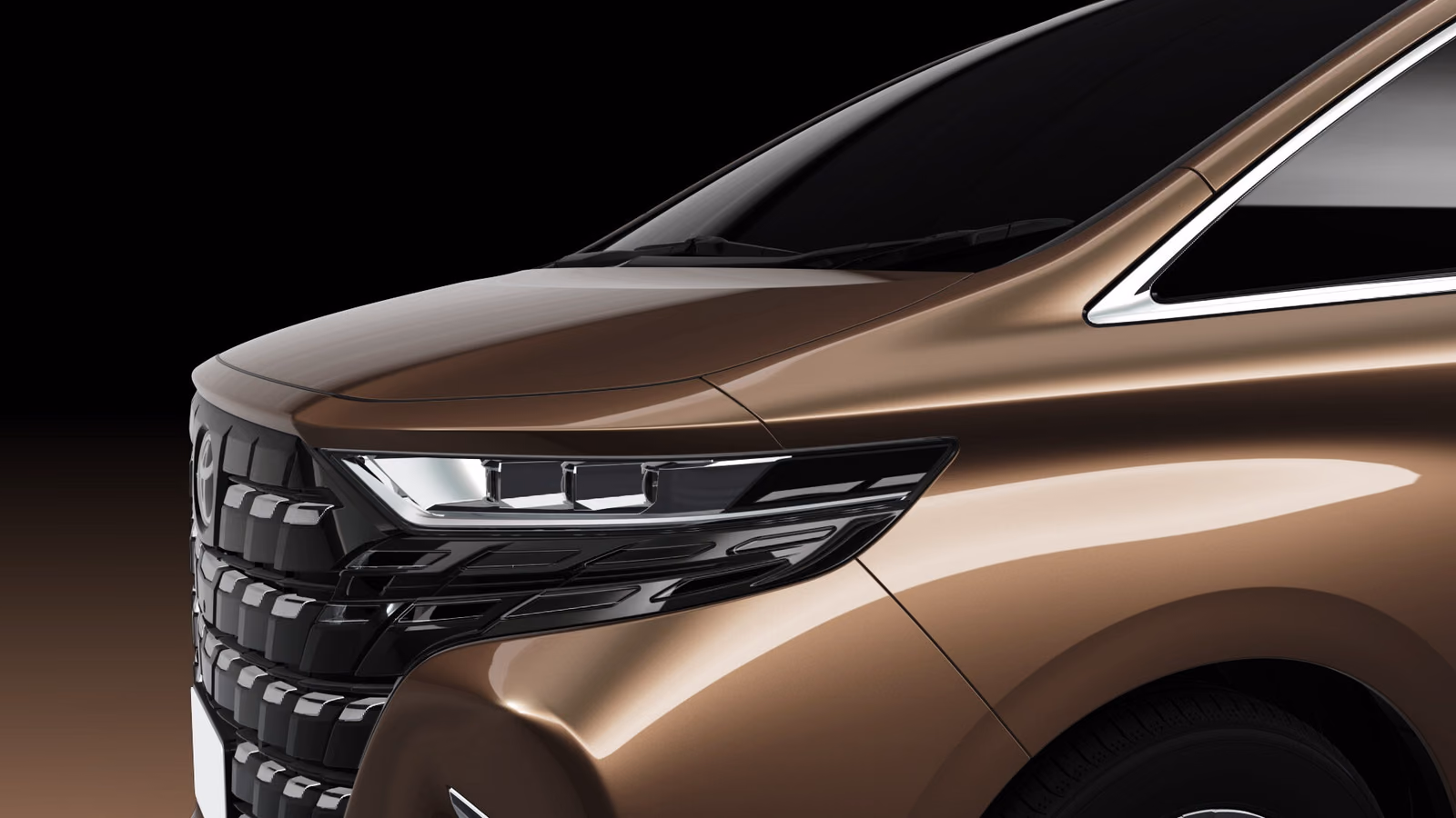 Toyota Alphard — оптика крупным планом