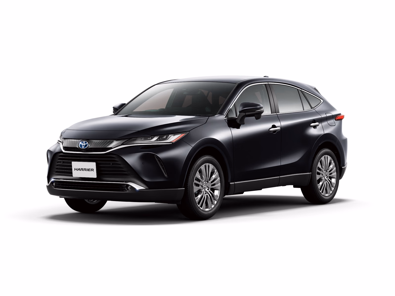 Toyota Harrier XU80 — чёрный кузов спереди в три четверти