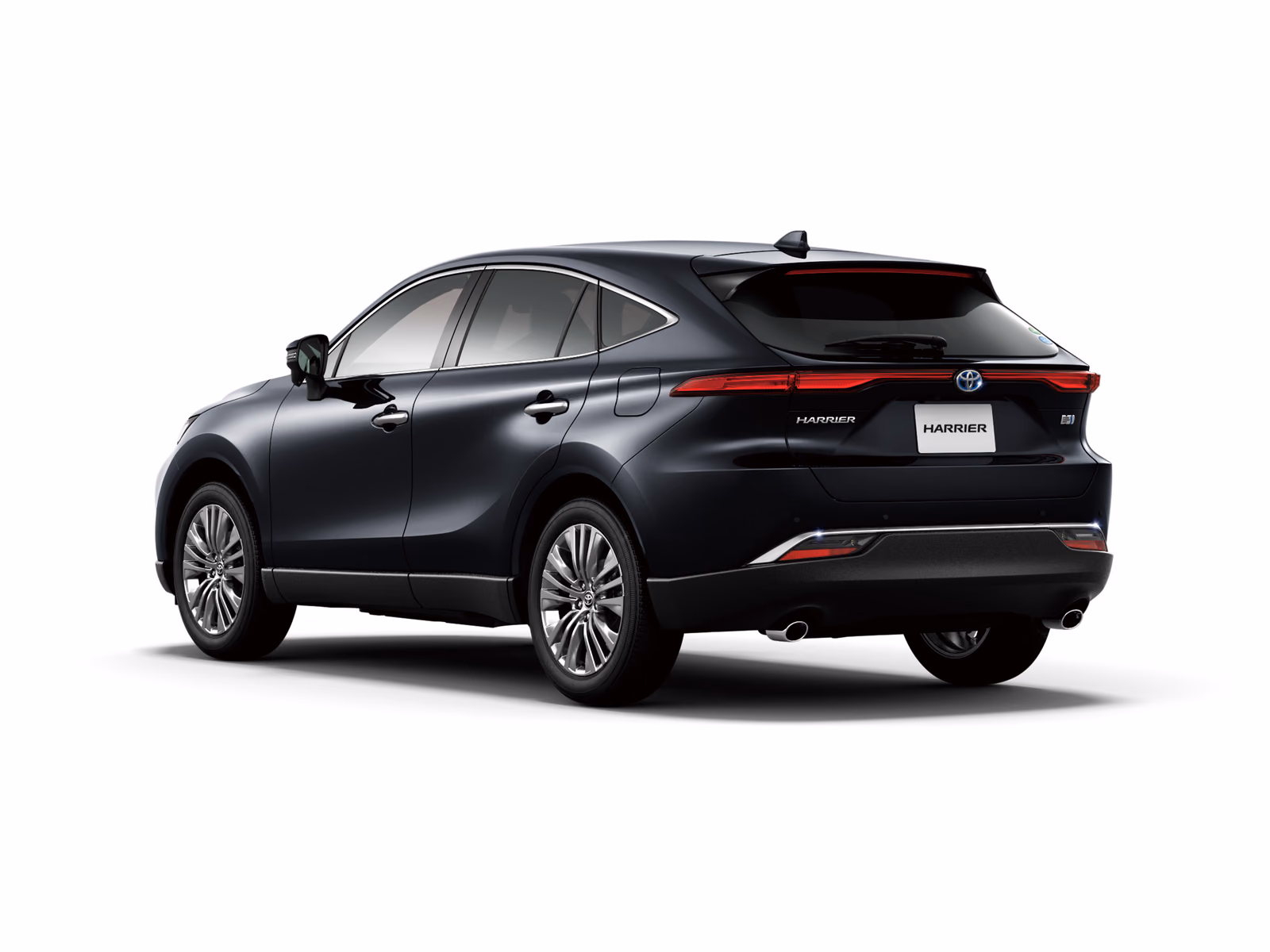 Toyota Harrier XU80 — чёрный кузов сзади в три четверти