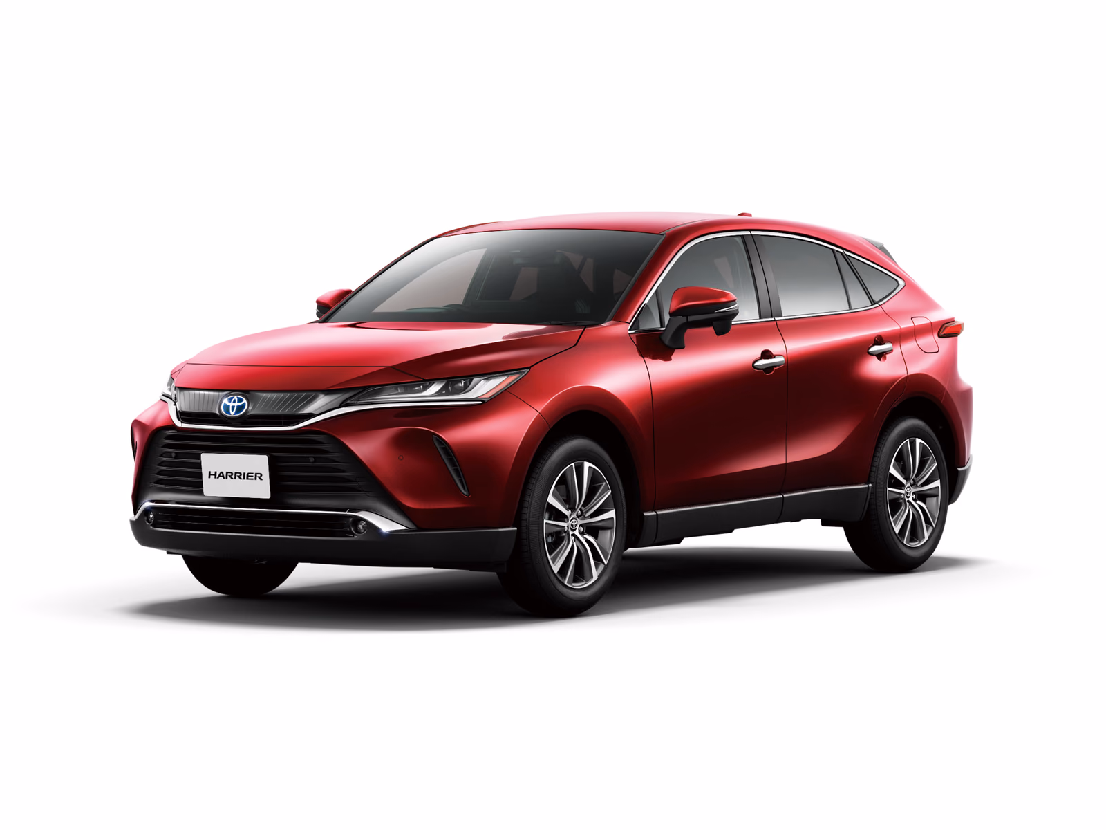Toyota Harrier XU80 — красный кузов спереди в три четверти