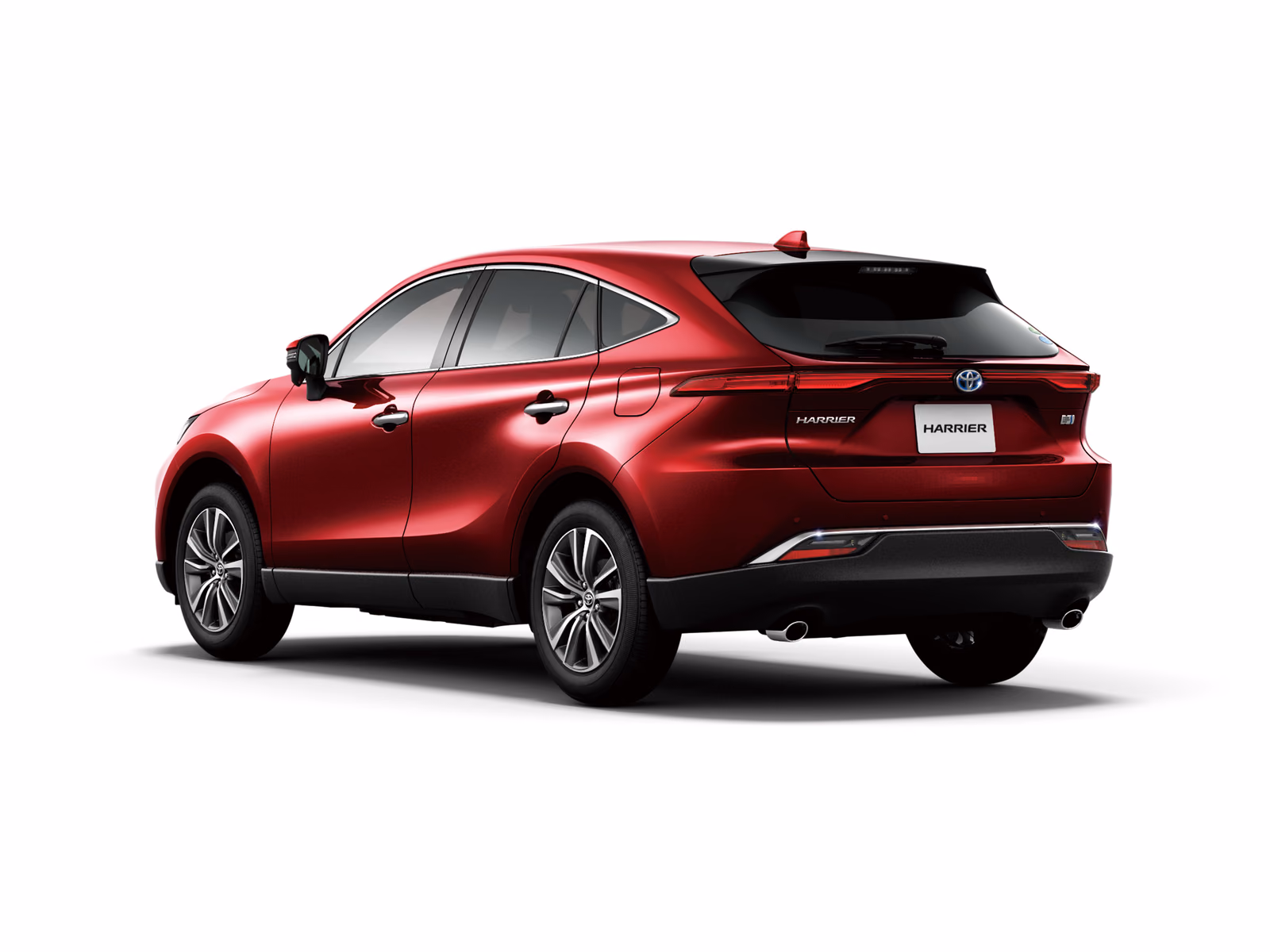 Toyota Harrier XU80 — красный кузов сзади в три четверти