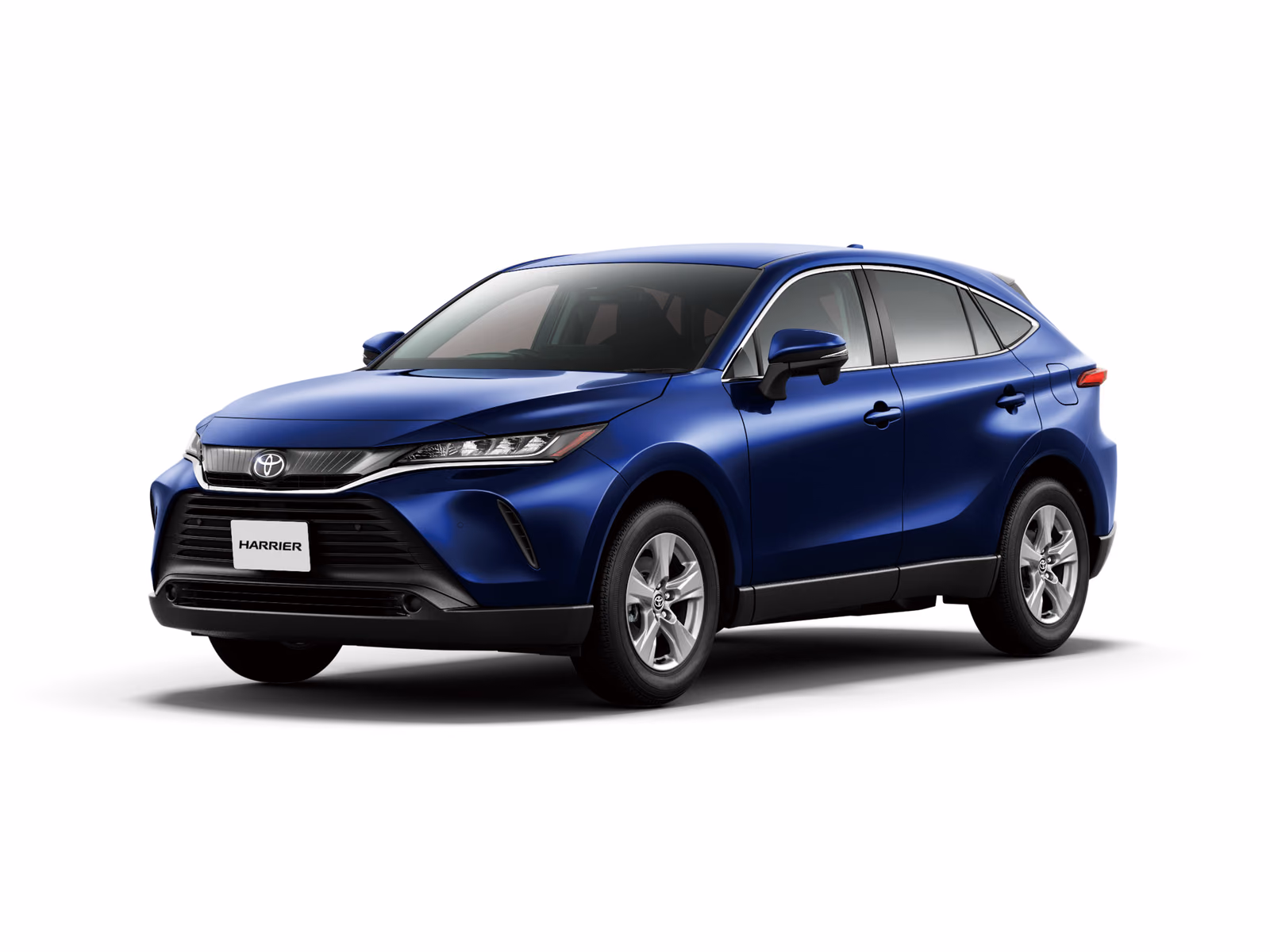 Toyota Harrier XU80 — синий кузов спереди в три четверти