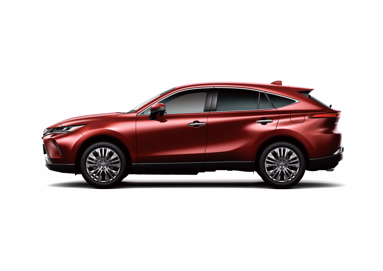 Toyota Harrier XU80 — красный кузов в профиль