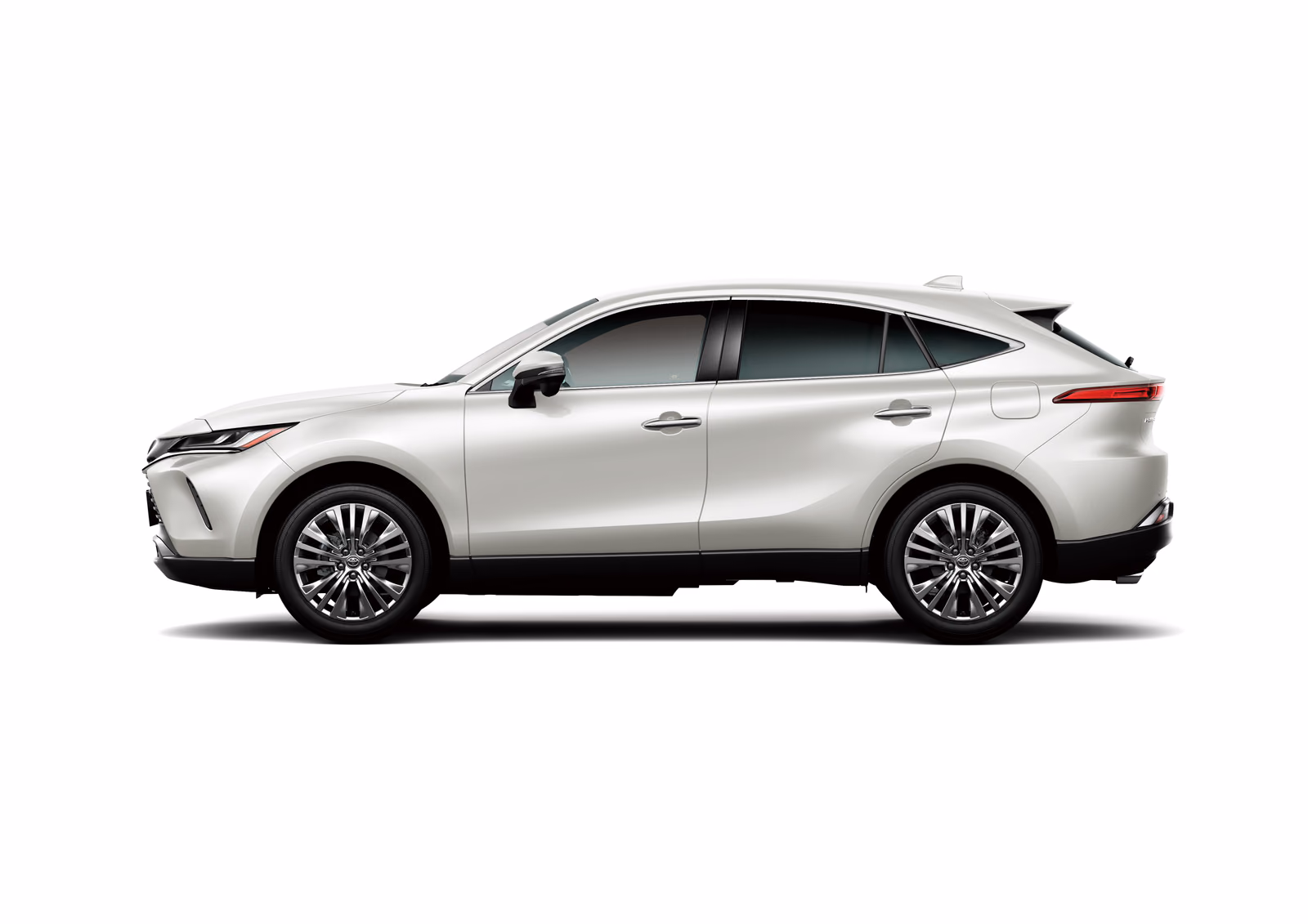 Toyota Harrier XU80 — белый кузов в профиль