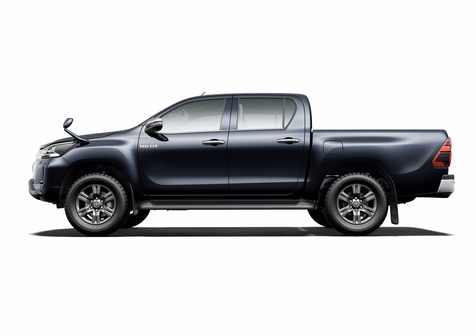 Toyota Hilux — чёрный кузов в профиль