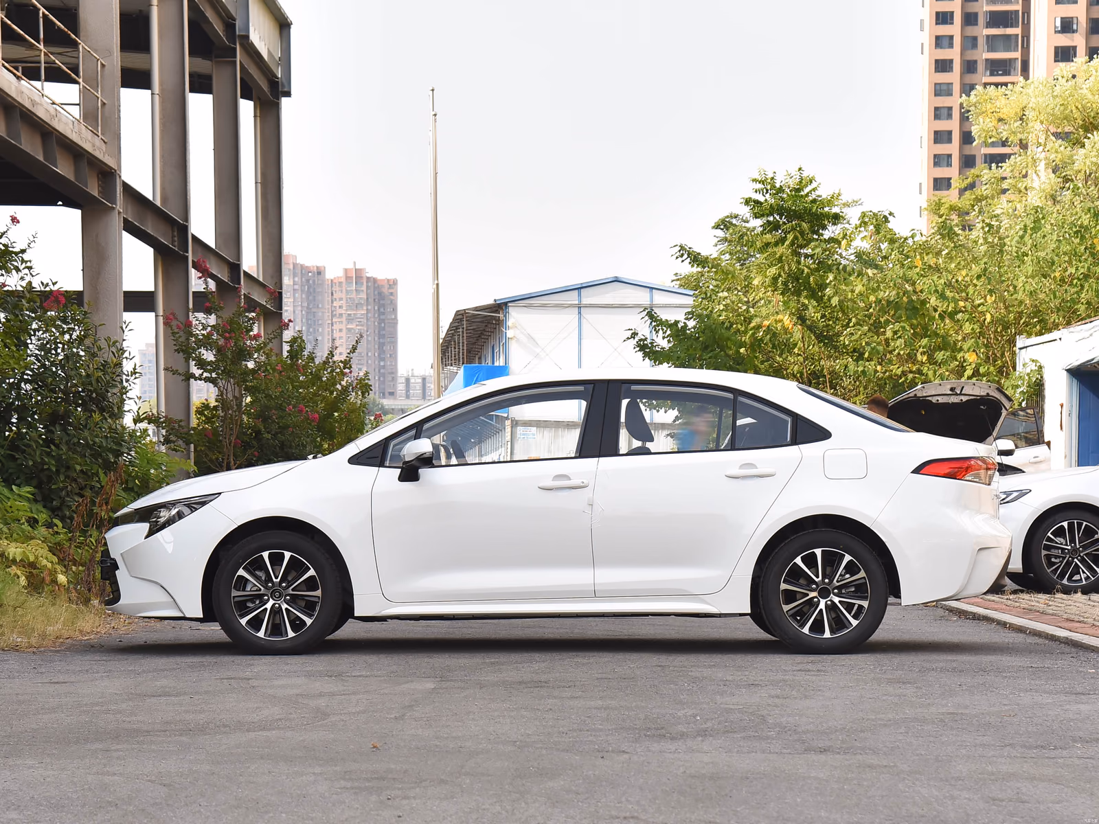 Toyota Levin — белый кузов в профиль