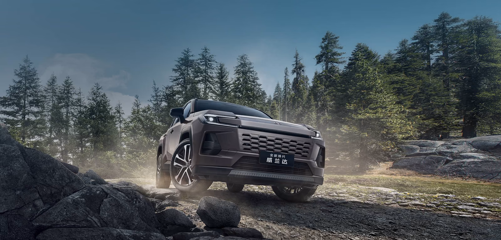 Toyota Wildlander на лесной дороге