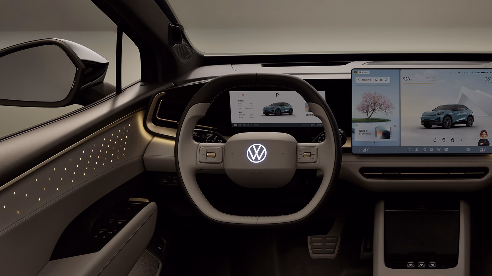 Рулевое колесо и дисплеи Volkswagen ID. Unyx 06
