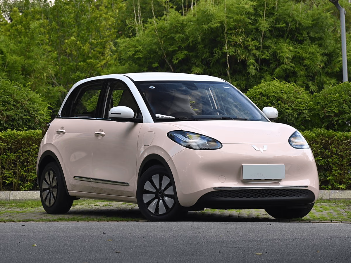 Wuling Bingo вполоборота на парковой дорожке
