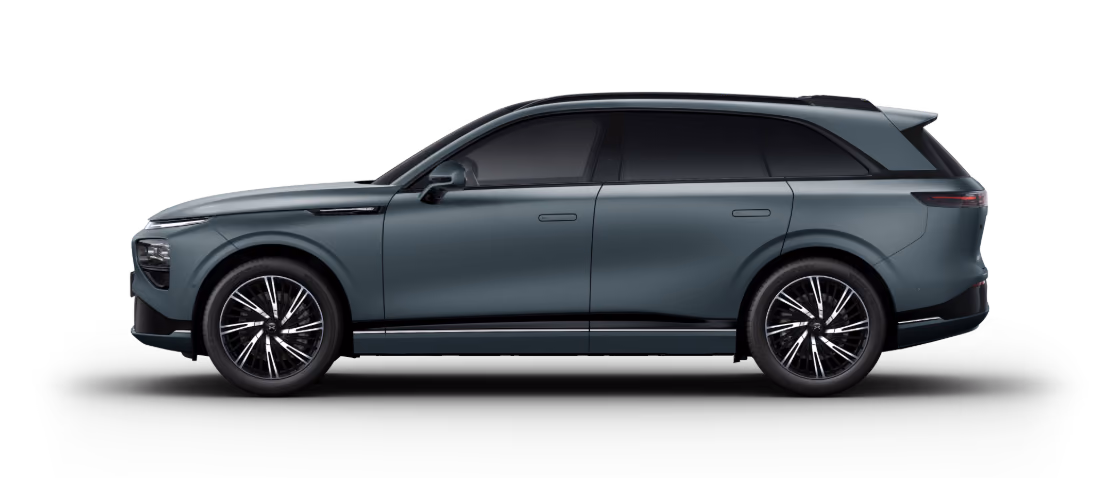 Бирюзовый XPeng G9, профиль кузова